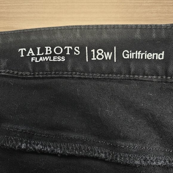 Talbots Girlfriend Black Jeans Flawless Fit 18W - Picture 3 of 4